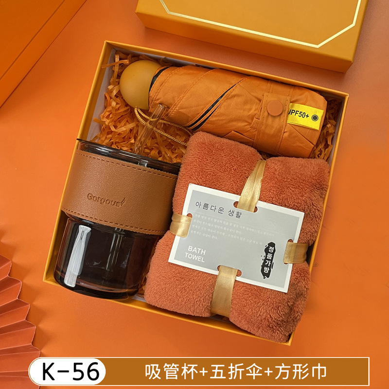 実用的な小さな記念品、オープニングギフト、女性従業員への会社ギフト、顧客カップ、クリエイティブなタオルギフトボックスセット|undefined