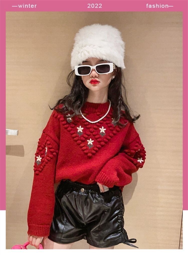 버건디 [F406 여자 자수 공주 바람 풀오버]