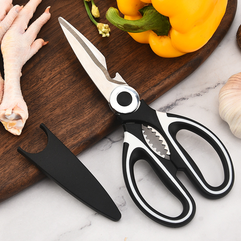 Factory Wholesale Household Chicken Bone Scissors Stainless Steel Panda Scissors Multi-functional Nut Cracker Food Shears Kitchen Scissors