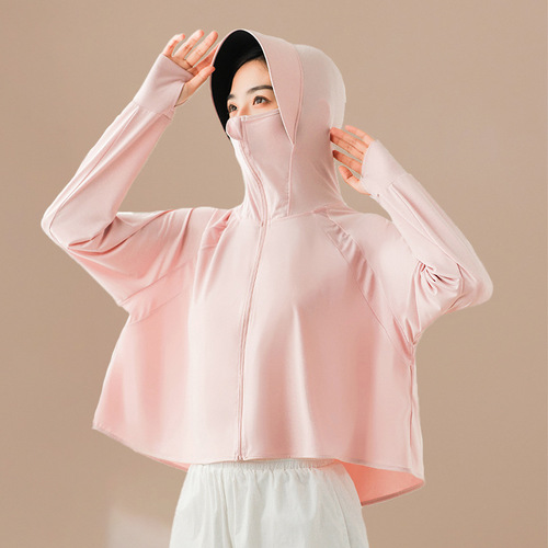 Jiaoxia sun protection clothing, same style for women, summer ice silk, thin, breathable and versatile sun protection clothing,  new style, light and anti-purple