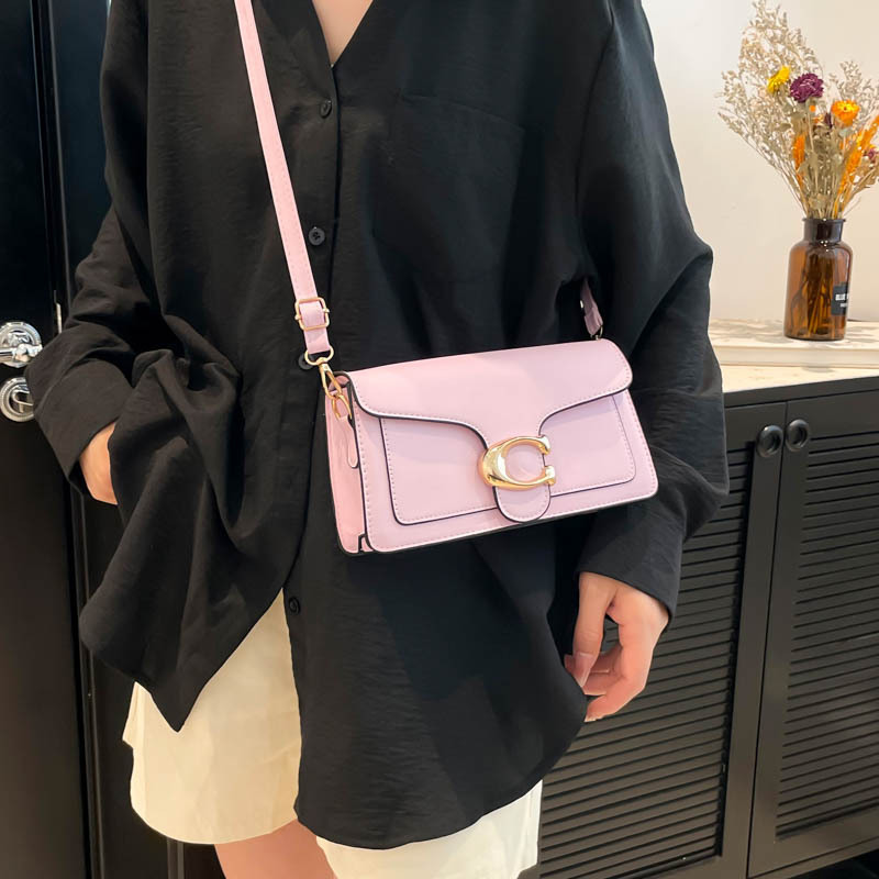 夏季新款小众包包女2025高级质感纯色简约百搭小方包通勤单肩女包|undefined
