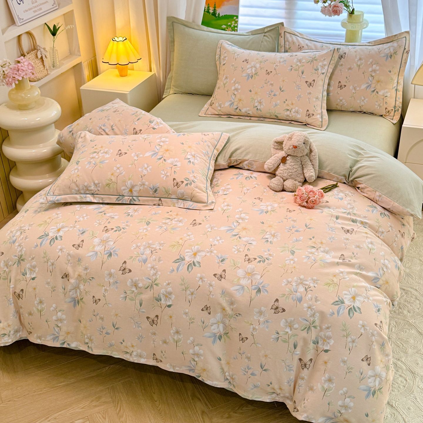 2025 otoño y invierno nuevo algodón grueso molienda tres piezas de sábanas de algodón cubierta de cama de invierno de alta calidad con ropa de cama