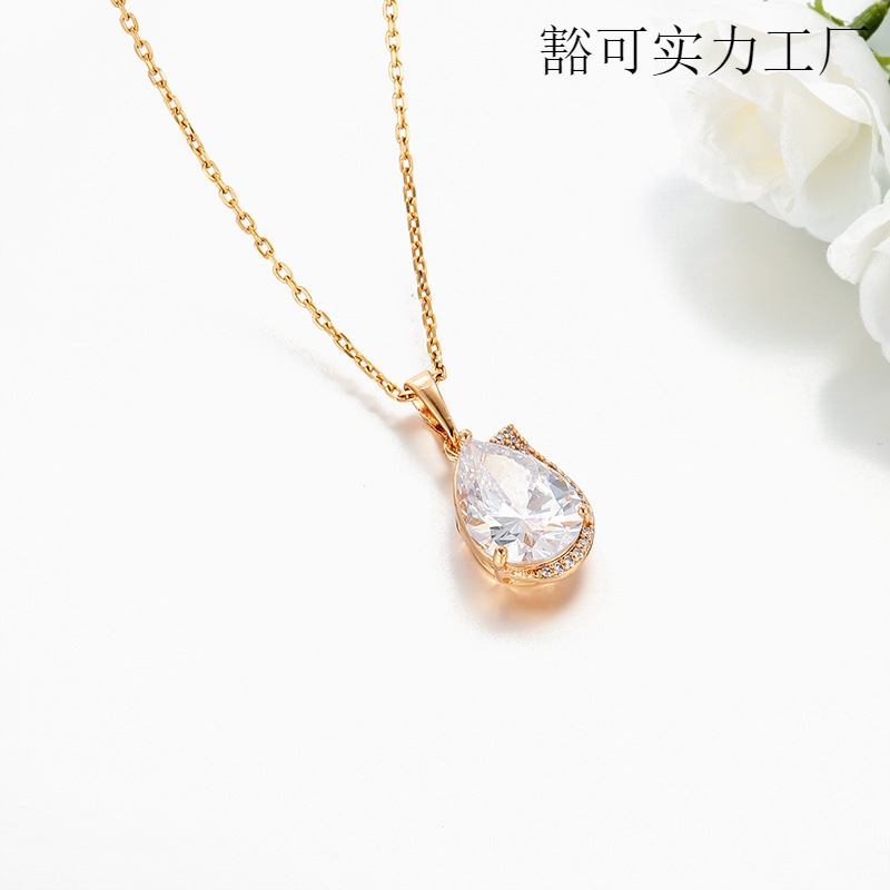 stone inlay drop-shaped with zircon