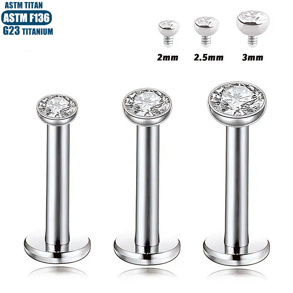 Labret stud lip piercing jewelry styling detail