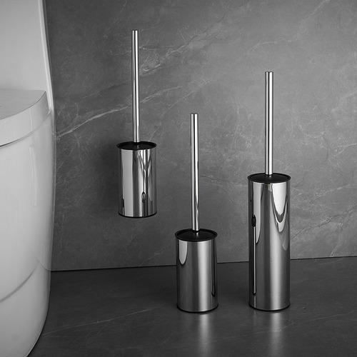 Stainless steel toilet brush holder set floor-standing light luxury toilet toilet brush bathroom wall-mounted toilet brush with cover