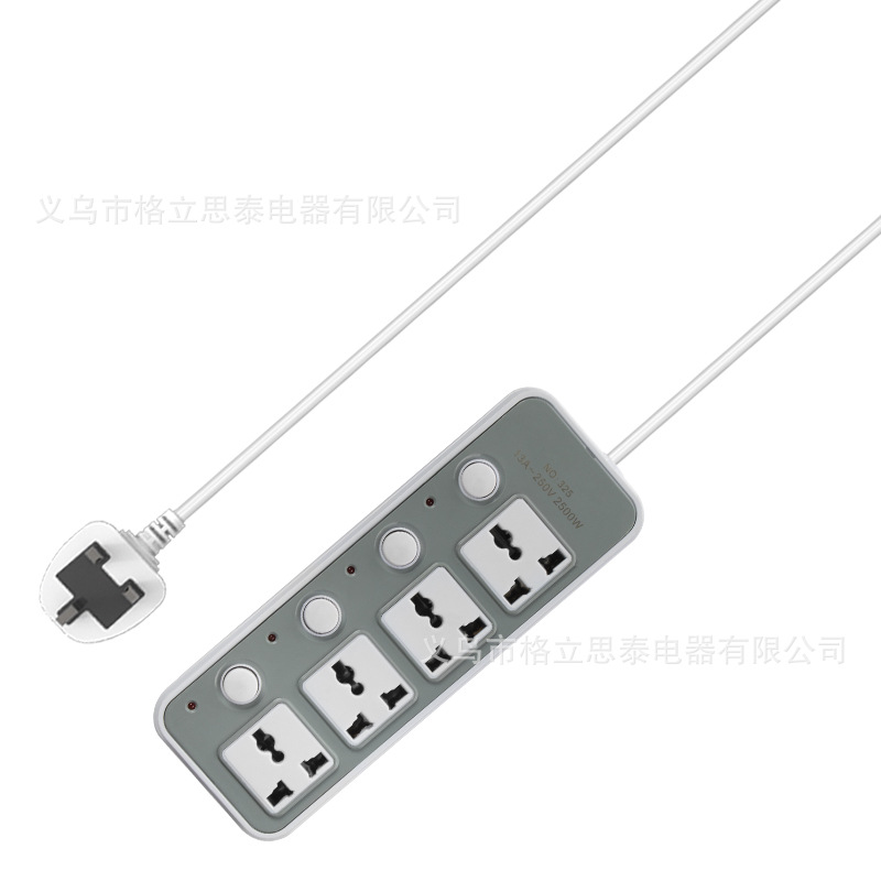 厂家供应排插国际万能通用孔多孔拖线板插板带线批发家用外贸插座