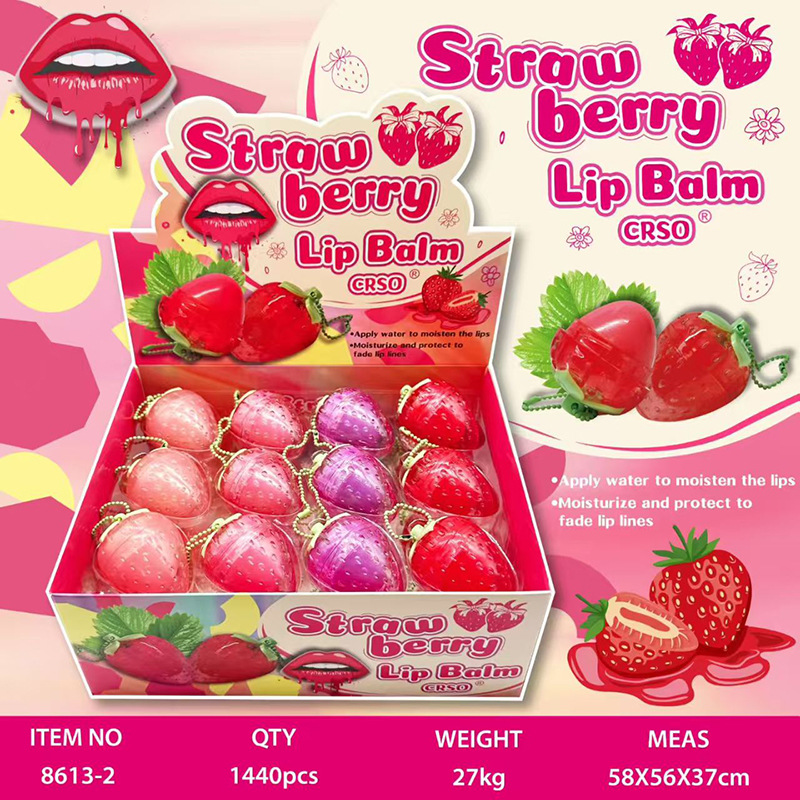 Transfronteriza fresa esférica lindo lápiz labial hidratante se desvanecen líneas de labios lápiz labial base color cambiante lápiz labial en stock al por mayor