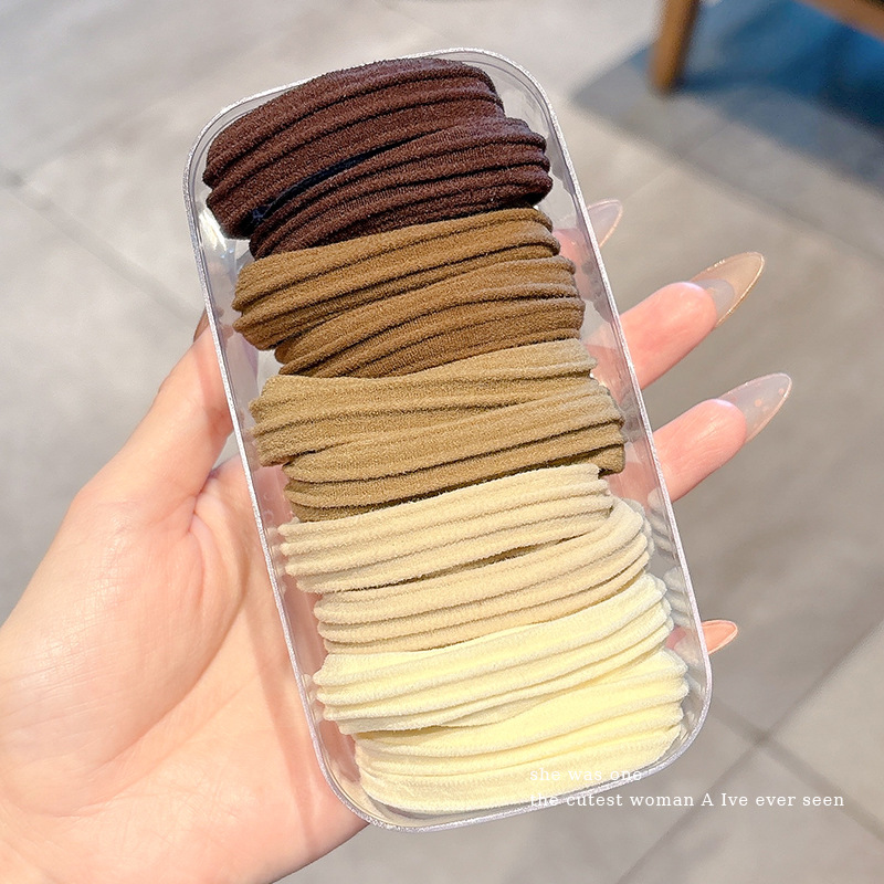 Coleteros negros para mujer, bandas para el cabello, cuerdas para el cabello, anillos para el cabello, accesorios para el cabello estilo 2026, bandas elásticas para cola de caballo alta, cubiertas para el cabello para niñas.