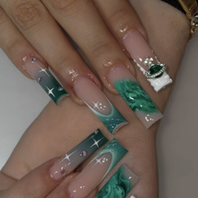 �W���Lˮ�ܾGɫ��Ⱦ��ָ�׽�������ˮ������ſᴩ����ƬNsils
