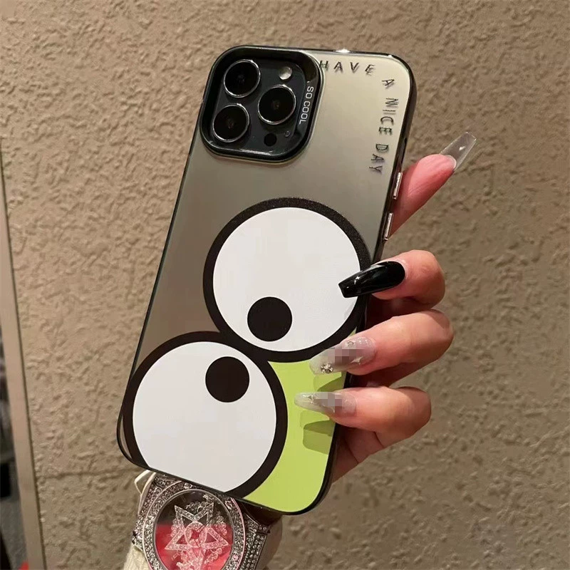 Чехол для телефона (серия Apple iPhone 14–17) защитный с Cartoon дизайном, кольцо для камеры