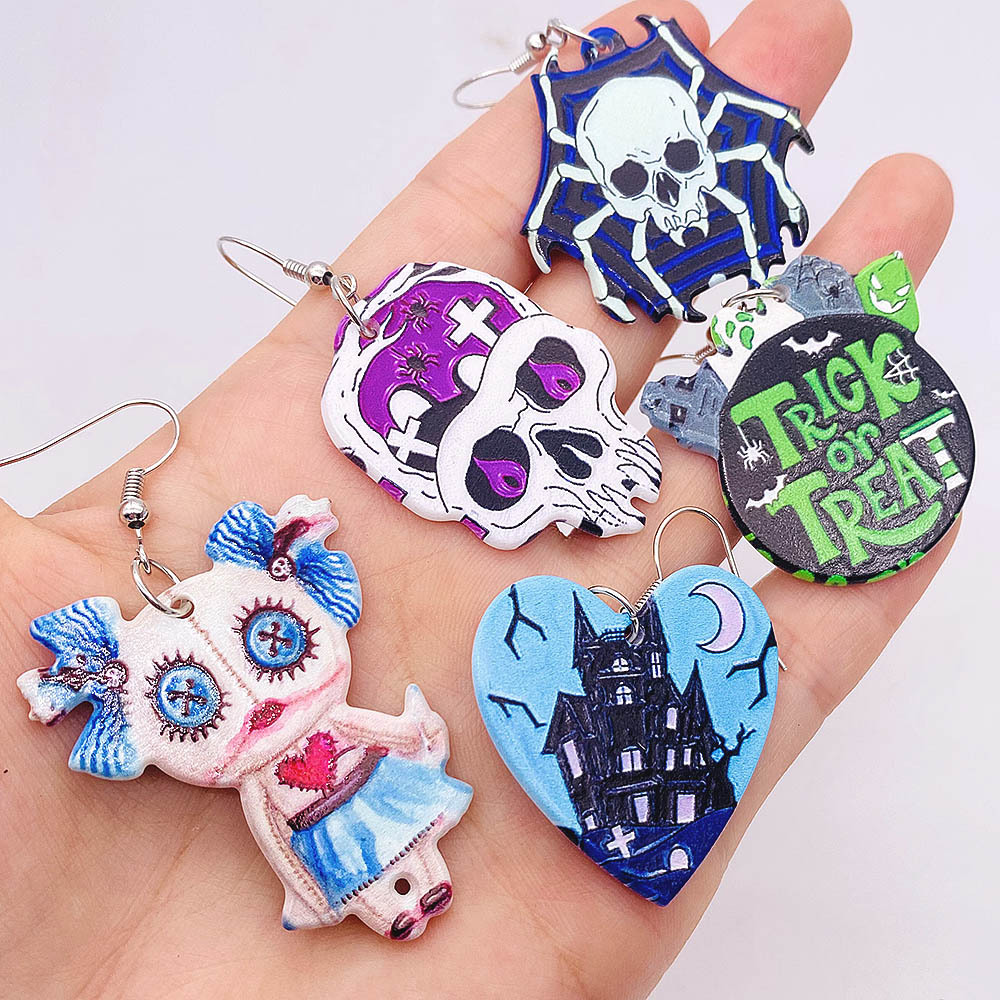 1 Pair Casual Cartoon Character Arylic Drop Earrings display picture 1