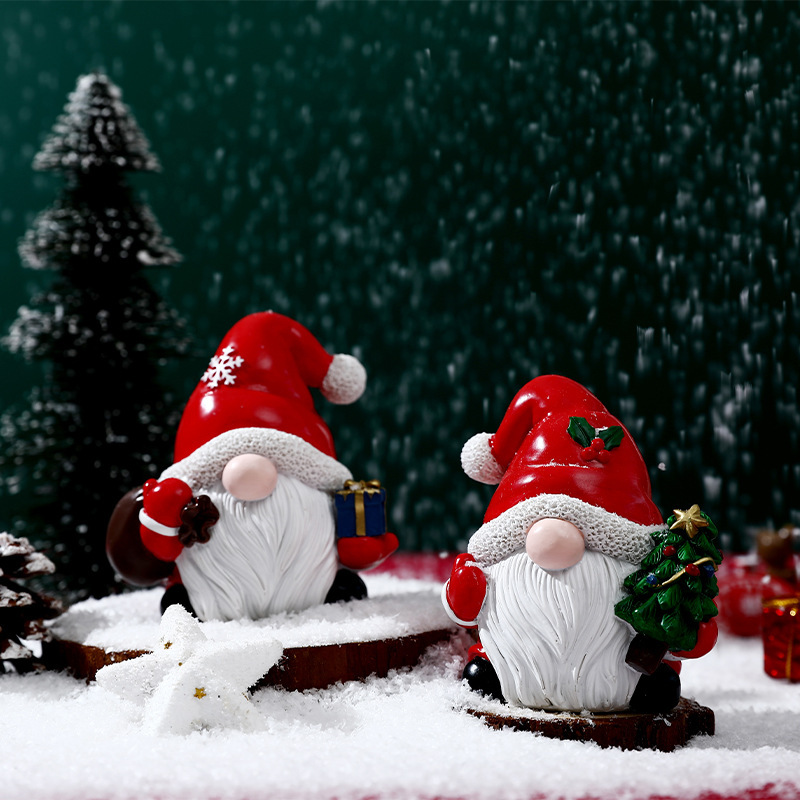 クリスマスのサンタクロースは装飾シーンのアイデアを飾っています。|undefined