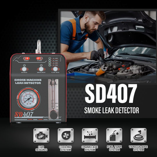 Car maintenance smoke leak detector intake and exhaust pipe detector smoke machine leak detection