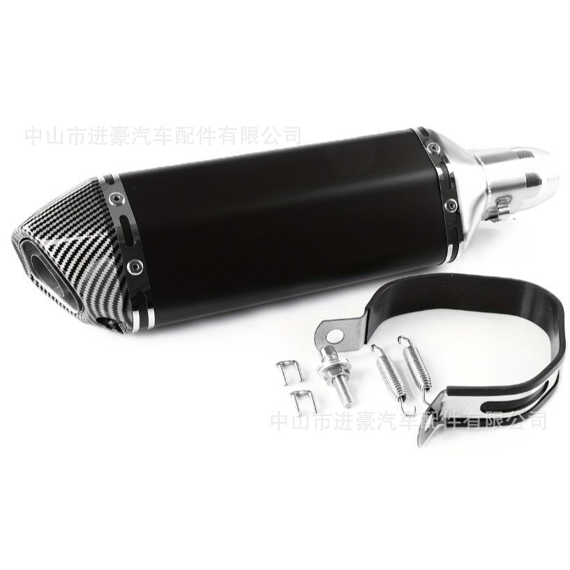 Motorcycle Scorpion Small Hexagonal 370mm Modified Exhaust Pipe, 51mm Diameter Universal, Factory Direct Sale