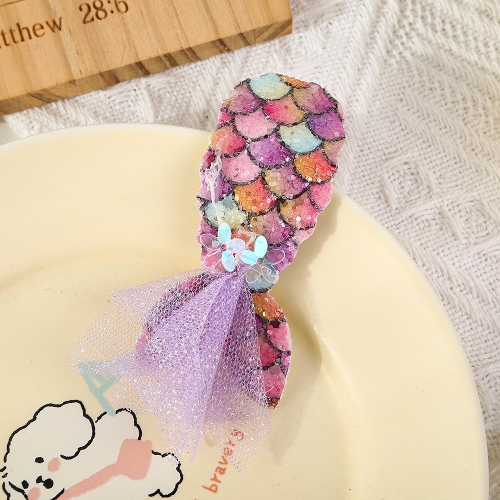 Niños mar clip de cabello cortado clip de cabello princesa sirena clip de cabello de niña lateral clip de cabello para bebés