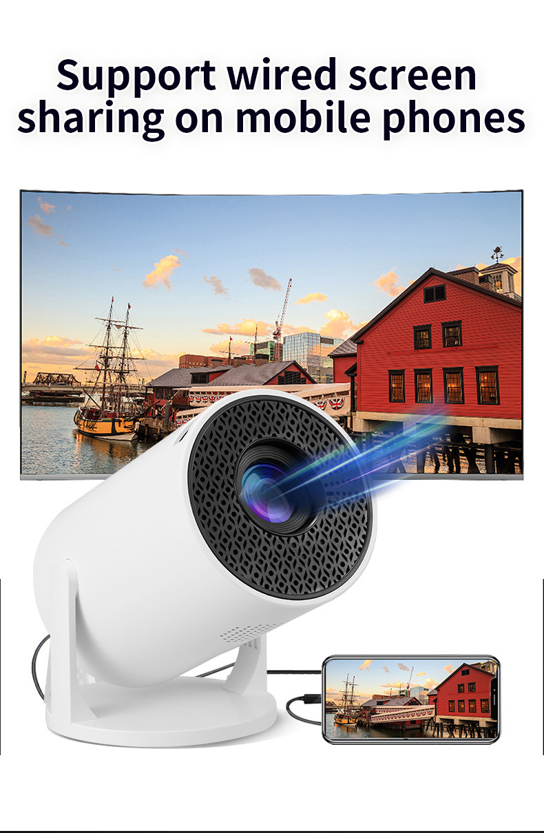 M5PRO Sınır Ötesi Yeni Ürün Ev Tipi Mikro Taşınabilir Mini Projektör HD Ev Kablosuz Kablolu Kompakt Telefon