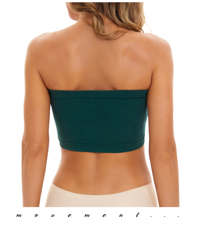 Transfronterizo Amazon ropa interior sin tirantes de las mujeres sin costuras envuelto pecho tela anillo de acero más tamaño base tubo superior