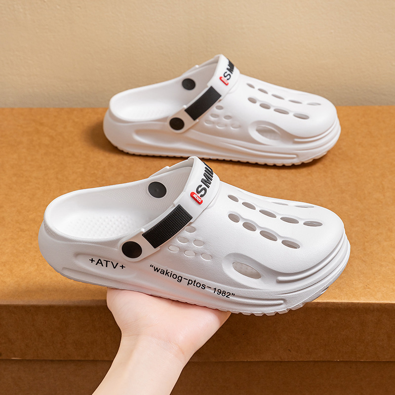 Cross-border foreign trade popular men's large-size fashion casual dual-use clogs, closed-toe slippers for outdoor wear, thick-soled sandals Cross-border foreign trade popular men's large-size fashion casual dual-use clogs, closed-toe slippers for outdoor wear, thick-soled sandals