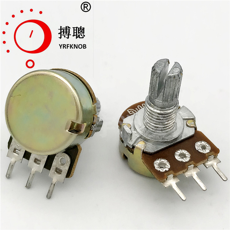 148单联电位器碳膜旋转可调调光调速音量开关电位器柄长15mm