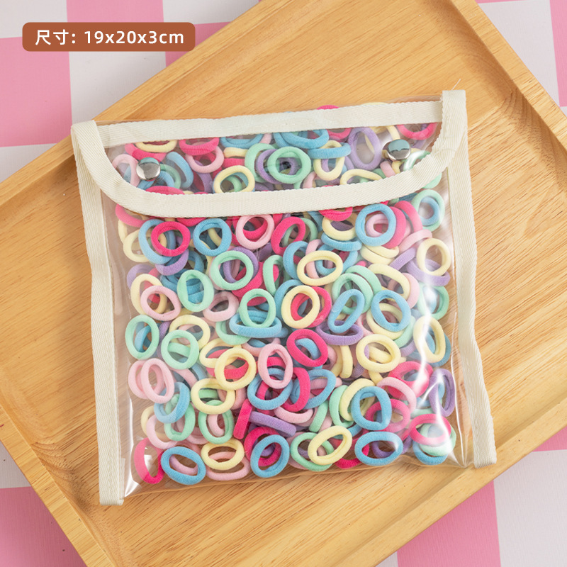 Niños de alta elasticidad cuerda de cabeza no daña cabello toallas de color anillo de cabello niñas correa de cabello bebé cabello anillo de cabello