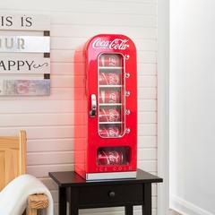 アメリカンレトロなコカ・コーラミニ自動販売機10缶ポップアップ小型冷蔵庫家庭用車載販売機