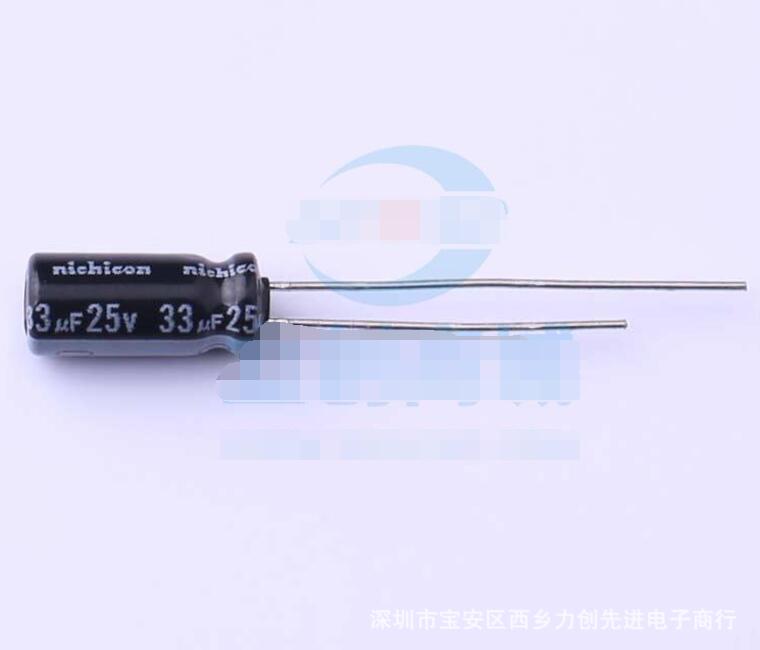 UVR1E330MDD 参数 33uF 25V 引线型铝电解电容