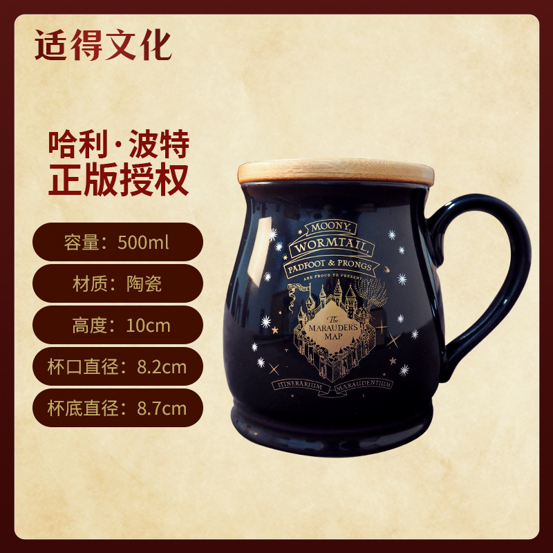 Warner Genuine Harry Potter Marauder's Map Hot Water Temperature Sensitive Color Changing Mug Home Daily Use Ceramic Mug