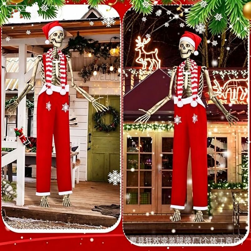 Foreign Trade Christmas Costumes Holiday Party Santa Claus Costume 12inch Skeleton Performance Costume Set