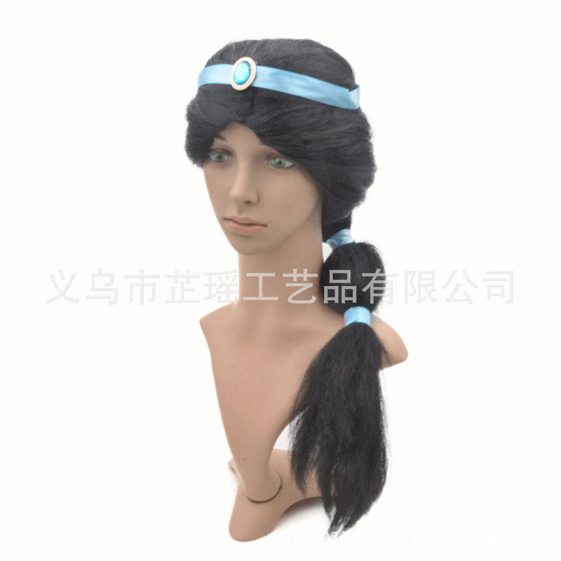 In-Stock Jasmine Costume Wig Big Braid Headgear Props Cosplay One Thousand and One Nights Cos Wig Accessories In-Stock Jasmine Costume Wig Big Braid Headgear Props Cosplay One Thousand and One Nights Cos Wig Accessories