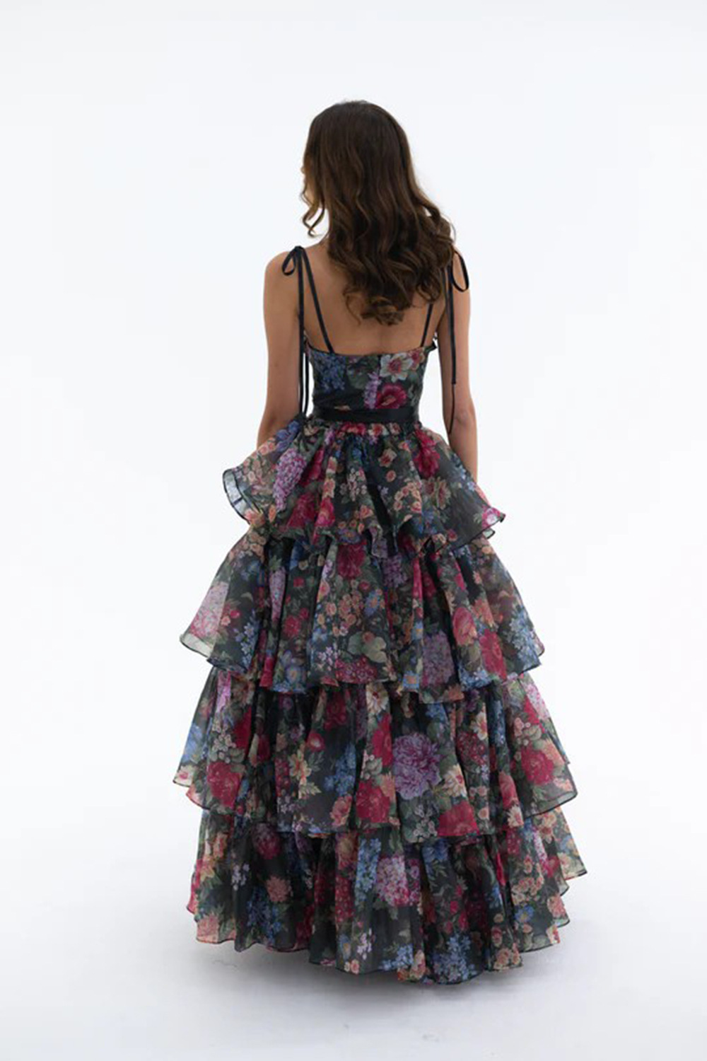 Women's Clothing Sexy Floral Print Strapless Halter Top And Cropped Mini Skirt Set Women's Cake Skirt Fashion Party Wear_ecoleips.com