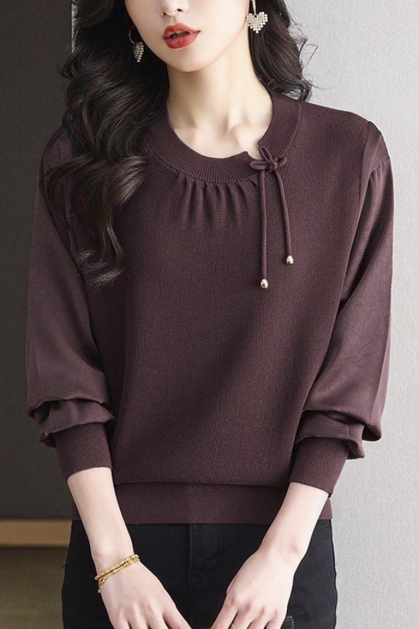 胖秋季新款大码冰丝针织衫女宽松外穿春季上衣洋气恤小衫薄款