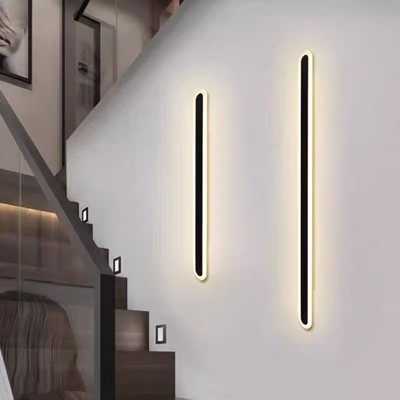 Explosión transfronteriza larga lámpara de pared del dormitorio pasillo cabecera sofá lámpara de pared de fondo moderna simple lámpara de pared de viento