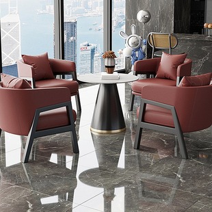 Simple Modern Business Leisure Reception Sofa Coffee Table Combination Hotel Lobby Rest Area Office Negotiation Table and Chair