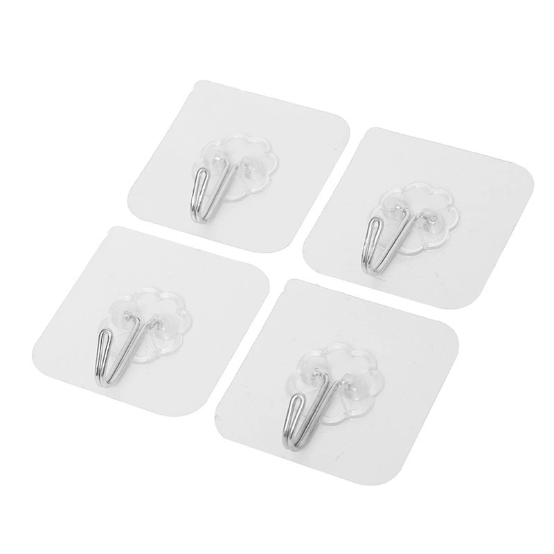 Creative bathroom Kitchen -free punching hook Hook, transparent waterproof sticky hook Multifunctional nano -powerful nano -powerful non -trace thin hook