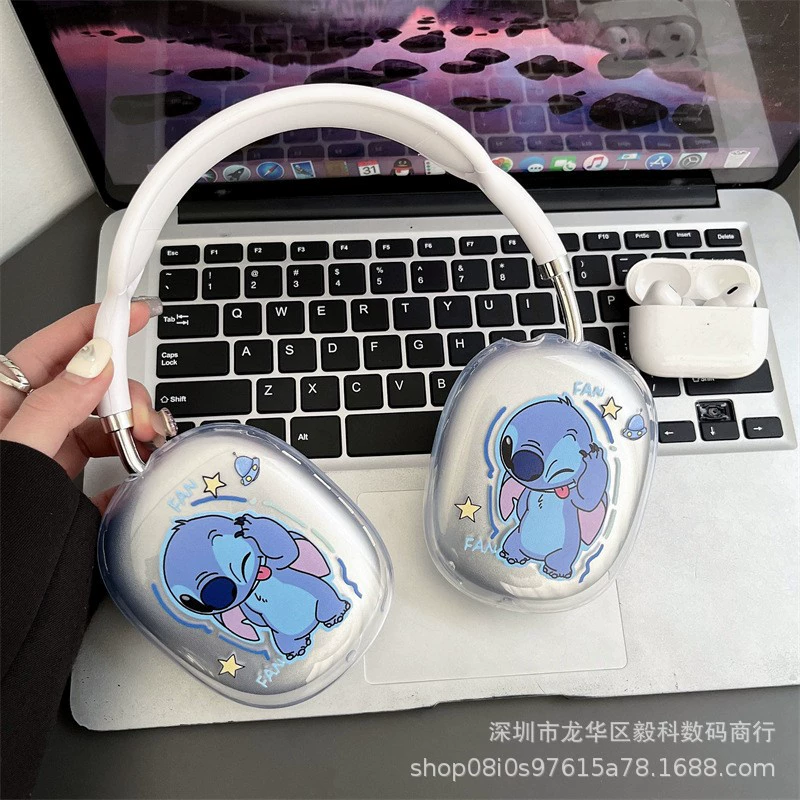 Cartoon Snoopy Suitable for Airpodsmax Protective Cover Apple Max Head-Mounted Bluetooth Headphone Cover Transparent Soft Shell