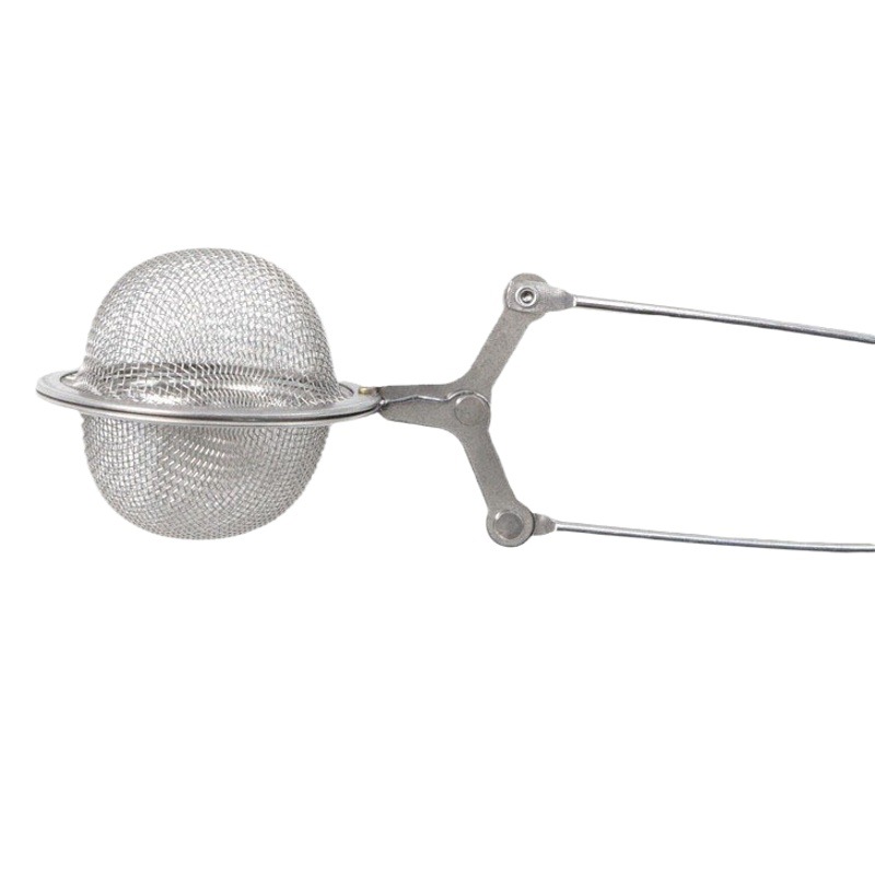 Cadena de acero inoxidable mango Bola de té Filtro de té colador de té mango condimento bola 4,5 cm