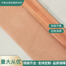 99.9%纯铜网50目0.2mm丝径T2紫铜编织网 电磁屏蔽铜丝网