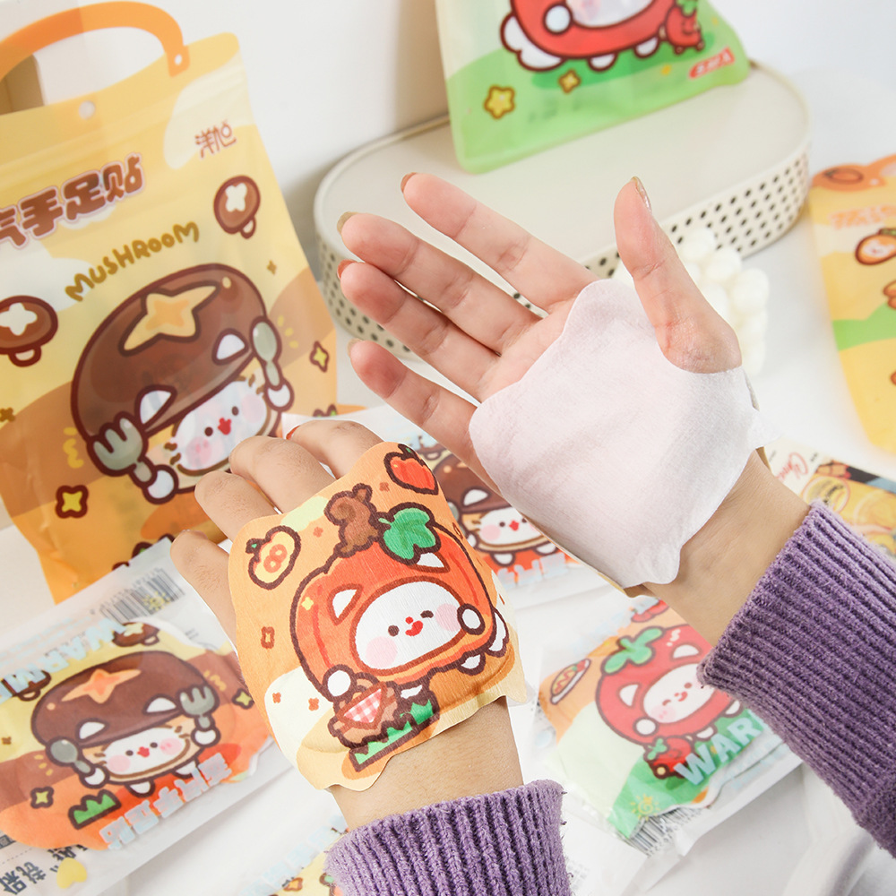 Pequeño tomate calentador de manos auto-calentador para bebés calentadores de manos y pies para estudiantes calentadores de manos al aire libre calentadores de manos vestidos