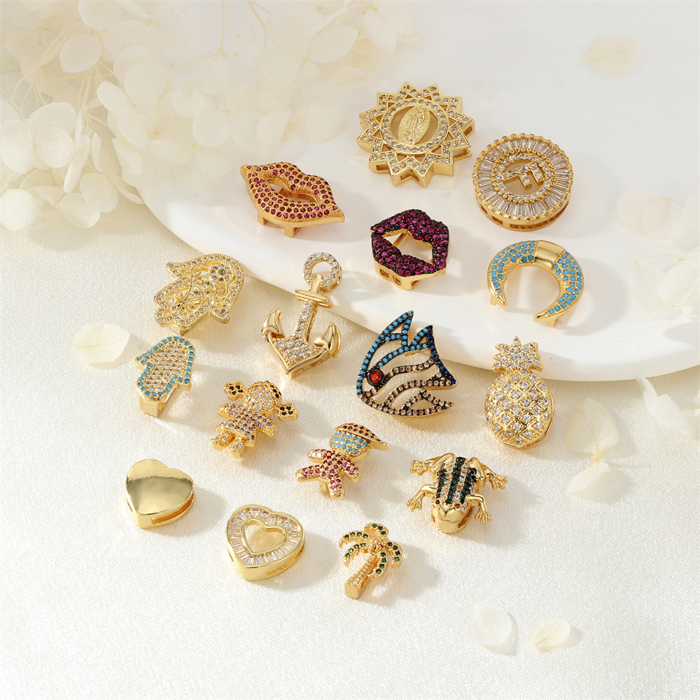 3g Weight Beads Jewelry Making Type 14*17mm Jewelry Making Size DIY Jewelry Accessories Classification 1 Piece Quantity Copper Material Lips, Heart Shape Pattern All Seasons Season Casual, Glam Style 1 Piece 14*17mm Copper Lips Heart Shape Beads 无