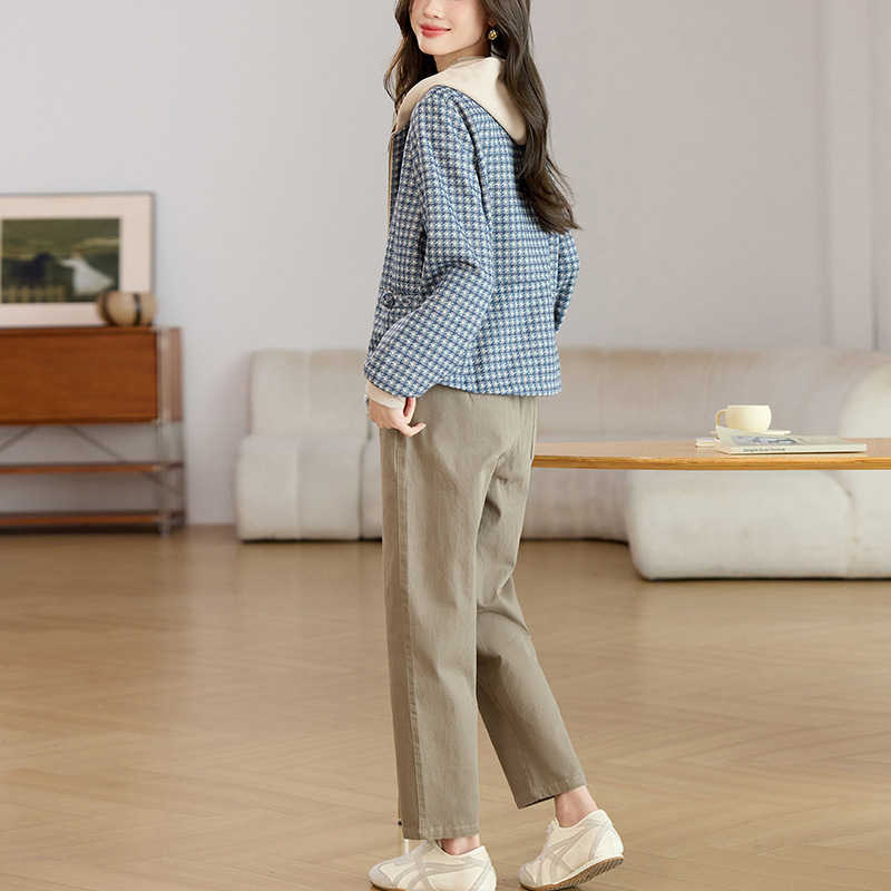 休闲时尚套装女春秋外套妈妈洋气小香风2025年新款成套搭配两件套|undefined