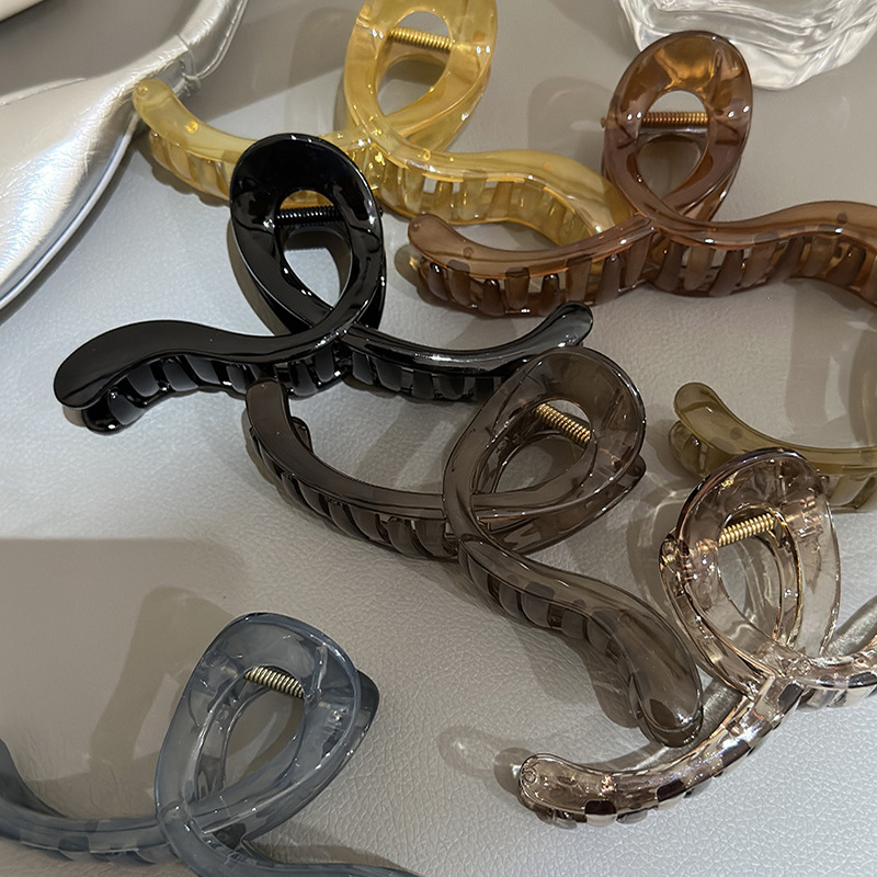 Franču haizivs klips Dienvidkorejas želejas krāsas roktura klipsis vienkāršs, universāls Ikdienas liela izmēra ārējais apģērbs sejas mazgāšanas muguras galvas klips_voghion.com