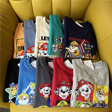 日单外贸新款卡通动漫小狗童装毛圈休闲套头卫衣