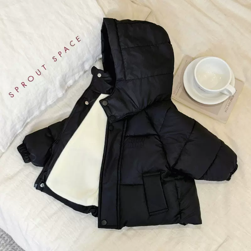 2025秋冬新款童装儿童羽绒棉服男女童棉衣连帽韩版外套加厚面包服