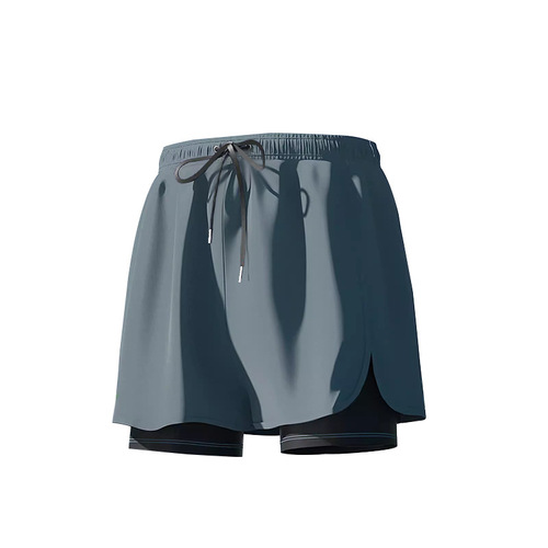 Youyou adult men's swimming trunks 2025 summer new double-layer anti-embarrassment men's swimming suit, large size, three-quarters wholesale