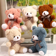 可爱坐姿泰迪熊公仔毛绒玩具小熊玩偶女生布娃娃包包小挂件钥匙扣