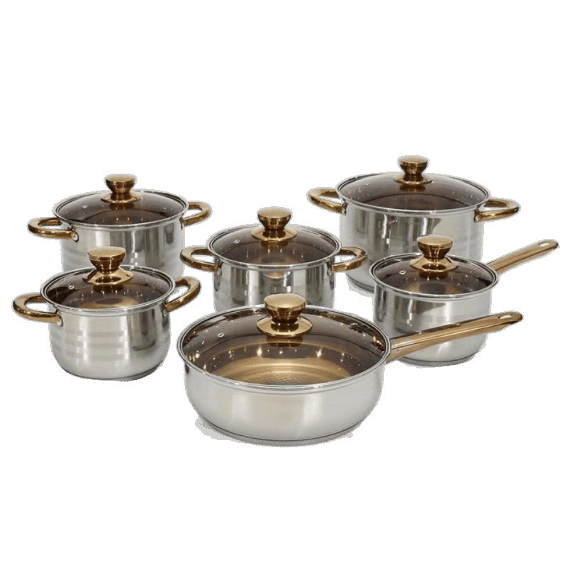鍋セット厚さカバー12点セット鍋単柄ミルク鍋両耳スープ鍋cookware pots set|undefined