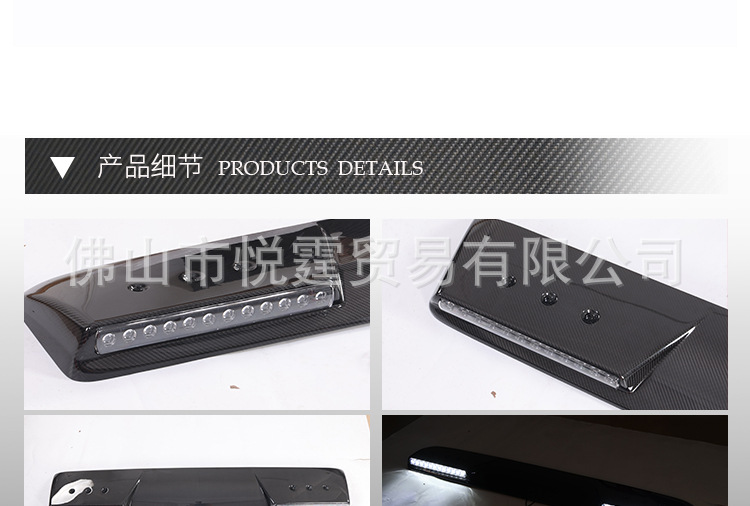 Suitable for Mercedes-Benz G-Class G500G63G550G350D Modified Brabus Carbon Fiber Roof Light and Fixed Wind Wing Roof Wing