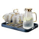 Vintage Cold Water Kettle Glass High Temperature Resistant Household Large Capacity Cold Water Cup Teapot Set Heat Resistant Pot Boiling Bottle