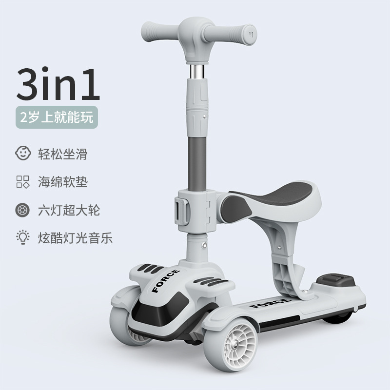 卸売新しい子供用スクーター 1 から 6 歳のギフト 5 イン 1 赤ちゃんは座って押すことができます幼児スケートボード|undefined