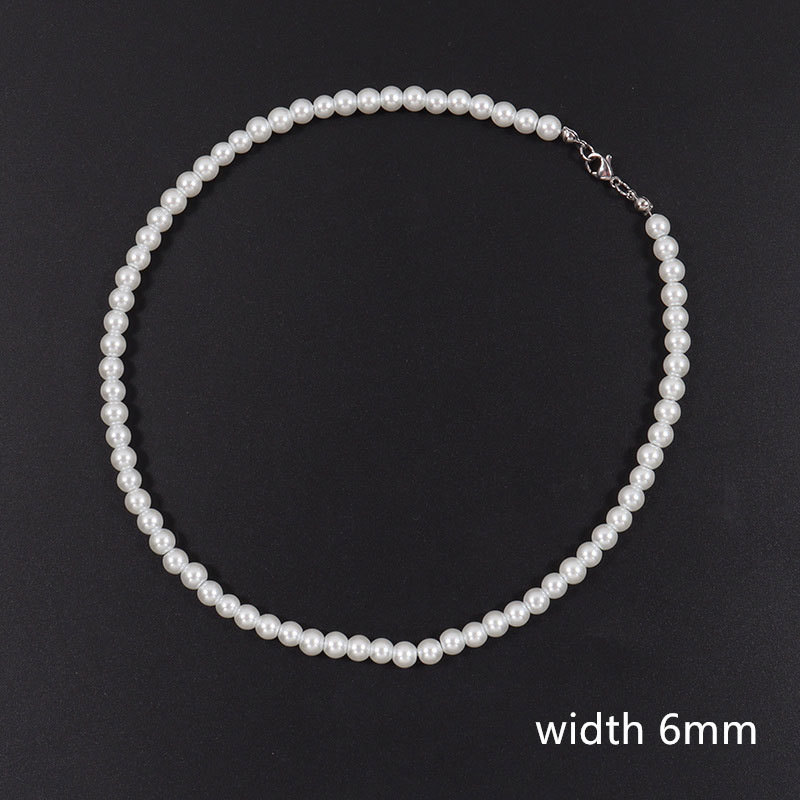 Elegant Geometric Imitation Pearl Beaded Unisex Necklace display picture 5